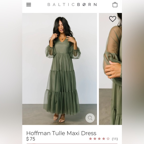 Baltic Born Dresses & Skirts - Baltic Born Green Tulle Maxi Dress